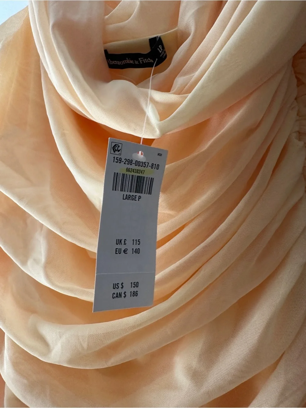 Abercrombie & Fitch draped cowl